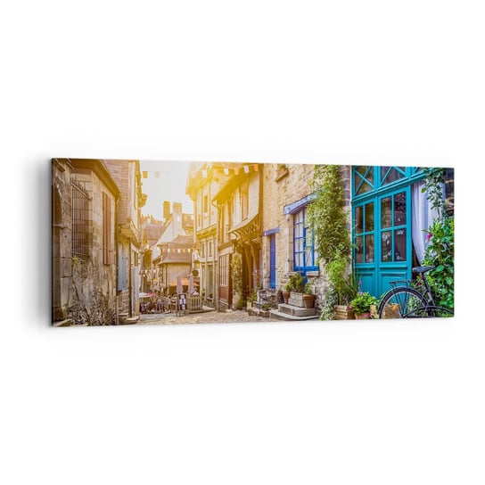 Obraz na płótnie - Biały duch miasteczka - 140x50cm - Miasto Francja Architektura - Nowoczesny Canvas obraz do salonu do sypialni ARTTOR ARTTOR