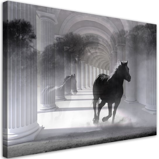 Obraz na płótnie, Biegnący koń 3D - 90x60 Inna marka