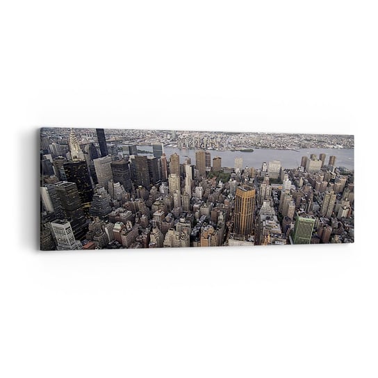 Obraz na płótnie - Bijące serce naszych czasów - 90x30cm - Miasto Nowy Jork Manhattan - Nowoczesny Canvas obraz do salonu do sypialni ARTTOR ARTTOR