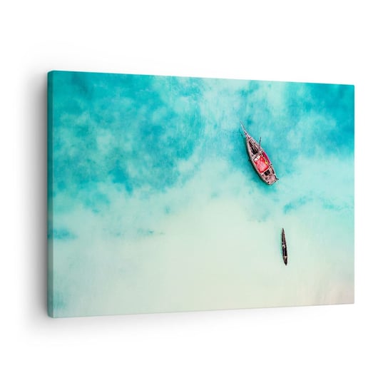Obraz na płótnie - Bo na plażach Zanzibaru, kiedy nadmiar wód… - 70x50cm - Krajobraz Zanzibar Ocean - Nowoczesny Canvas obraz do salonu do sypialni ARTTOR ARTTOR