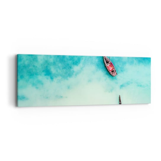 Obraz na płótnie - Bo na plażach Zanzibaru, kiedy nadmiar wód… - 90x30cm - Krajobraz Zanzibar Ocean - Nowoczesny Canvas obraz do salonu do sypialni ARTTOR ARTTOR