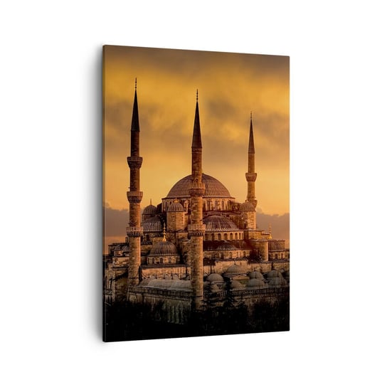 Obraz na płótnie - Bóg jest wielki - 50x70cm - Architektura Meczet Stambuł - Nowoczesny Canvas obraz do salonu do sypialni ARTTOR ARTTOR