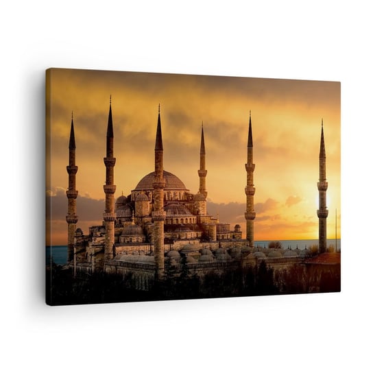 Obraz na płótnie - Bóg jest wielki - 70x50cm - Architektura Meczet Stambuł - Nowoczesny Canvas obraz do salonu do sypialni ARTTOR ARTTOR