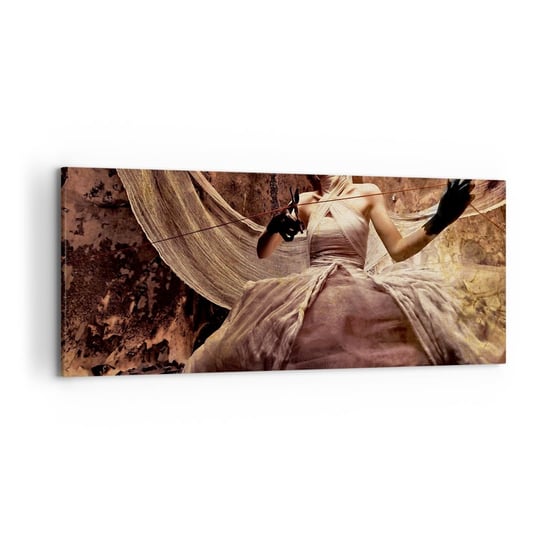 Obraz na płótnie - Bogini losu - 120x50cm - Teatr Sztuka Człowiek - Nowoczesny obraz na ścianę do salonu do sypialni ARTTOR ARTTOR
