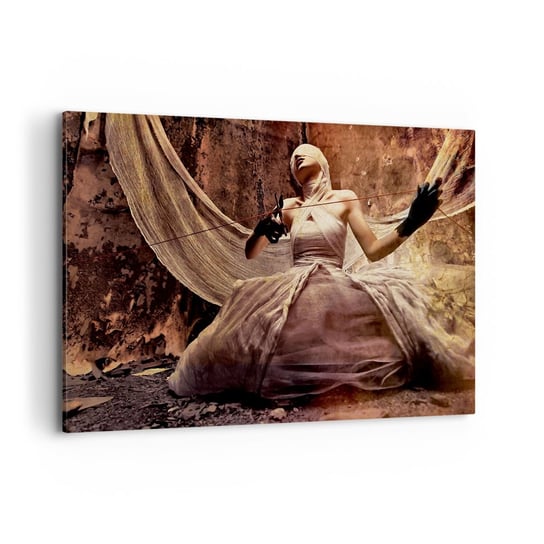Obraz na płótnie - Bogini losu - 120x80cm - Teatr Sztuka Człowiek - Nowoczesny obraz na ścianę do salonu do sypialni ARTTOR ARTTOR