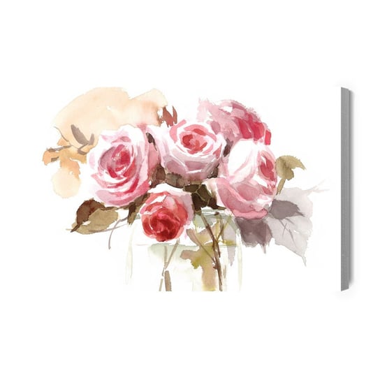 Obraz Na Płótnie Bukiet Delikatnych Róż Malowany Akwarelą 30x20 Inna marka