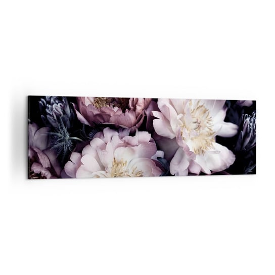 Obraz na płótnie - Bukiet w dawnym stylu - 160x50cm - Piwonie Kwiaty Bukiet Kwiatów - Nowoczesny foto obraz w ramie do salonu do sypialni ARTTOR ARTTOR
