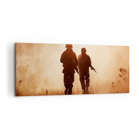 Obraz na płótnie - Call of Duty - 100x40cm - Żołnierz Karabin Militaria - Nowoczesny foto obraz w ramie do salonu do sypialni ARTTOR ARTTOR
