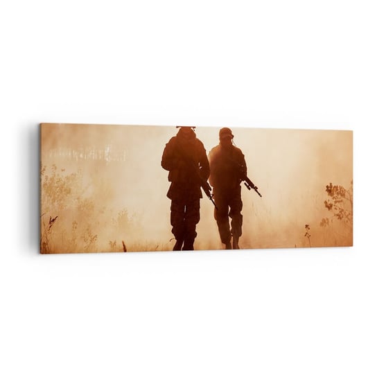 Obraz na płótnie - Call of Duty - 140x50cm - Żołnierz Karabin Militaria - Nowoczesny Canvas obraz do salonu do sypialni ARTTOR ARTTOR
