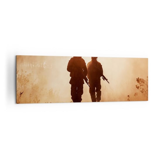 Obraz na płótnie - Call of Duty - 160x50cm - Żołnierz Karabin Militaria - Nowoczesny foto obraz w ramie do salonu do sypialni ARTTOR ARTTOR