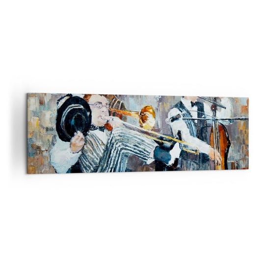 Obraz na płótnie - Cały ten jazz - 160x50cm - Muzyka Zespół Muzyczny Instrumenty Muzyczne - Nowoczesny foto obraz w ramie do salonu do sypialni ARTTOR ARTTOR