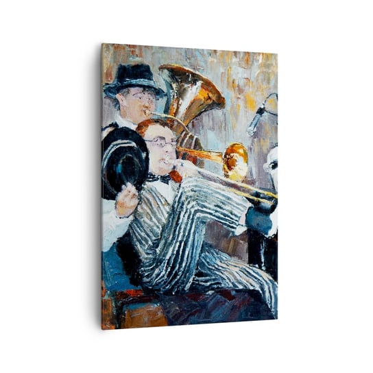 Obraz na płótnie - Cały ten jazz - 70x100cm - Muzyka Zespół Muzyczny Instrumenty Muzyczne - Nowoczesny foto obraz w ramie do salonu do sypialni ARTTOR ARTTOR