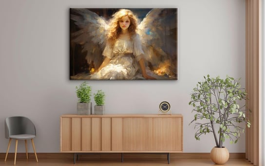 Obraz na płótnie canvas anielska dziewczyna a 90x60 Obraz na płótnie
