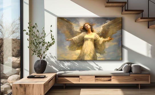 Obraz na płótnie canvas anioł dziewczyna e 70x50cm Obraz na płótnie