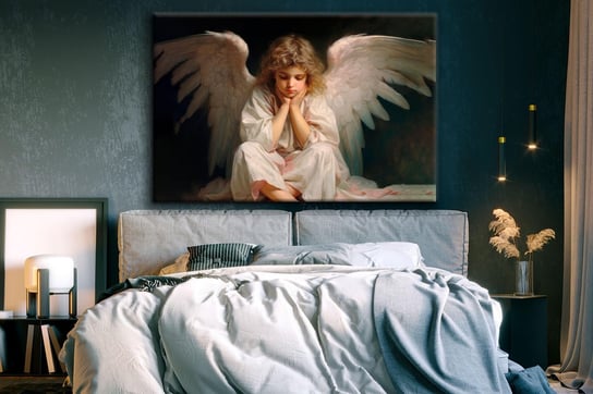 Obraz na płótnie canvas aniołek dziecko i 100x70 Obraz na płótnie