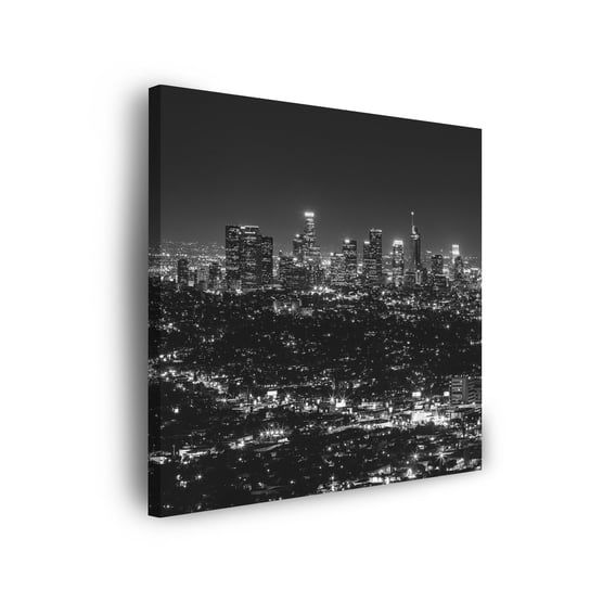 Obraz Na Płótnie Canvas Architektura Los Angeles Czarno-Białe 60X60 Cm GP TONER