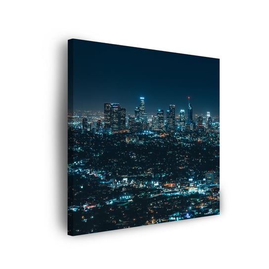 Obraz Na Płótnie Canvas Architektura Los Angeles Nocą 40X40 Cm GP TONER