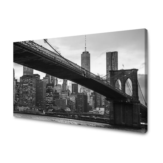 Obraz Na Płótnie Canvas Architektura Manhattan Most Czarno-Białe 80X40 Cm GP TONER