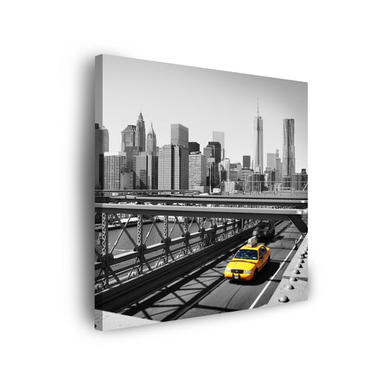Obraz Na Płótnie Canvas Architektura New York Taxi 90X90 Cm GP TONER