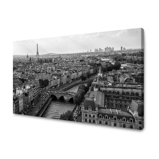 Obraz Na Płótnie Canvas Architektura Paryż Czarno-Białe 100X80 Cm GP TONER