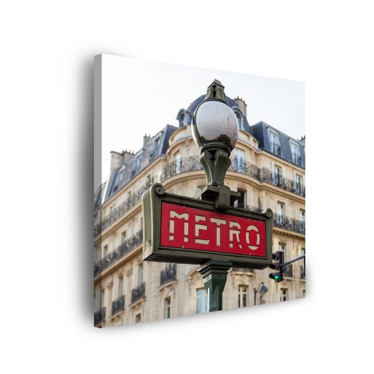 Obraz Na Płótnie Canvas Architektura Paryż Metro 90X90 Cm GP TONER