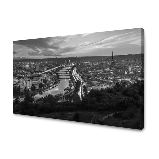 Obraz Na Płótnie Canvas Architektura Praga Czarno-Białe 80X50 Cm GP TONER