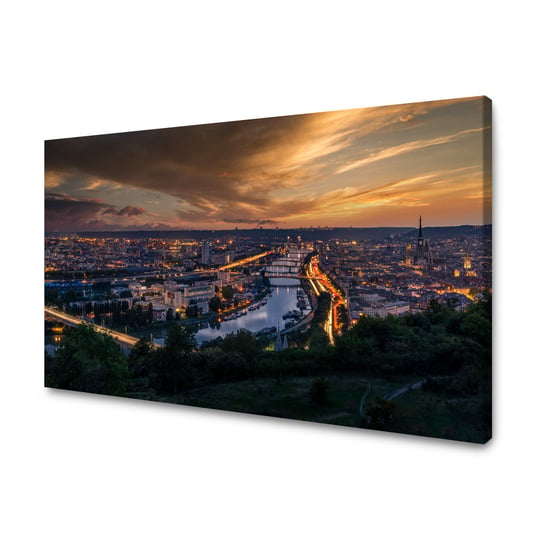 Obraz Na Płótnie Canvas Architektura Praga Wieczorem 90X60 Cm GP TONER