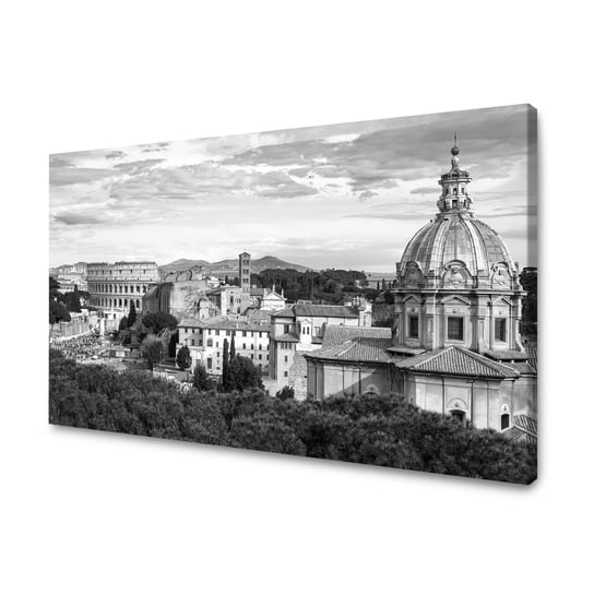Obraz Na Płótnie Canvas Architektura Rzym Czarno-Białe 100X80 Cm GP TONER