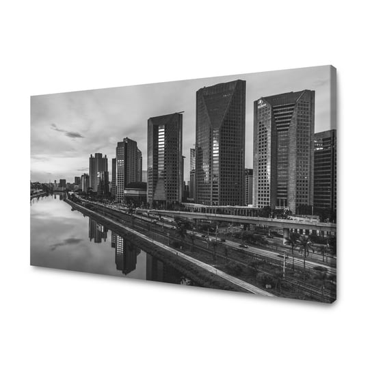 Obraz Na Płótnie Canvas Architektura Sao Paulo Czarno-Białe 100X80 Cm GP TONER