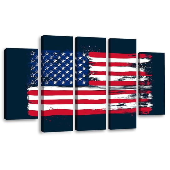 Obraz na płótnie Canvas CARO, Flaga Stanów Zjednoczonych, 100x70 cm Feeby