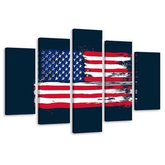 Obraz na płótnie Canvas CARO, Flaga Stanów Zjednoczonych, 150x100 cm Feeby