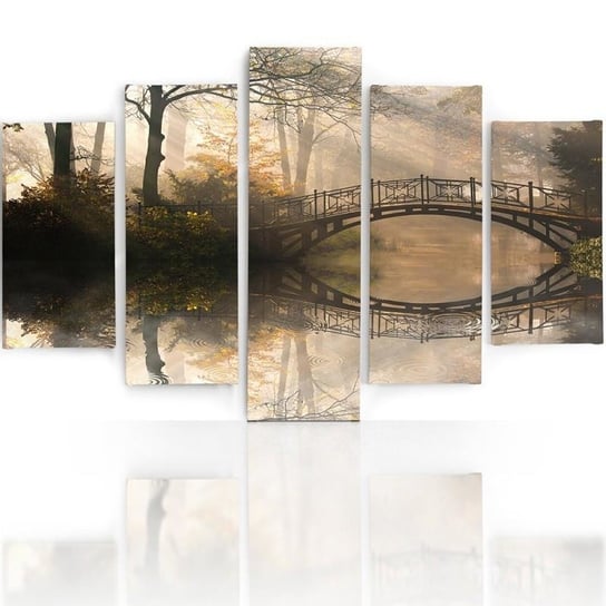 Obraz na płótnie Canvas CARO, Mostek w parku, 250x120 cm Feeby