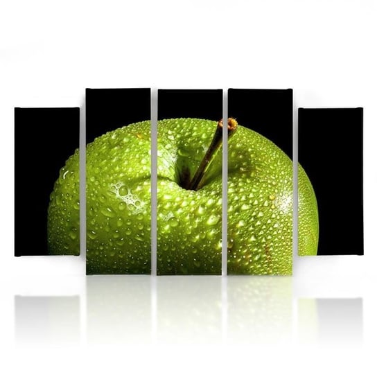 Obraz na płótnie Canvas CARO, Zielone jabłko, 250x120 cm Feeby