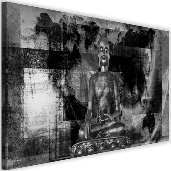 Obraz na płótnie Canvas FEEBY, Budda i abstrakcyjne tło 3, 90x60 cm Feeby