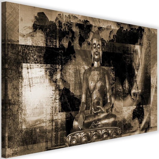 Obraz na płótnie Canvas FEEBY, Budda i abstrakcyjne tło 4, 60x40 cm Feeby