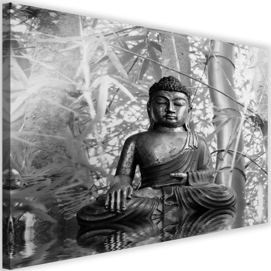 Obraz na płótnie Canvas FEEBY, Budda i bambusy 3, 90x60 cm Feeby