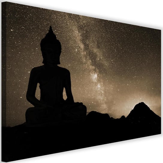 Obraz na płótnie Canvas FEEBY, Budda i zorza polarna 4, 60x40 cm Feeby