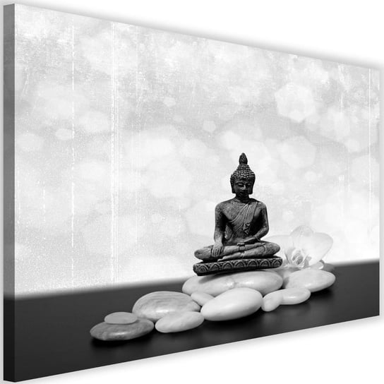 Obraz na płótnie Canvas FEEBY, Budda na kamieniach Zen, 120x80 cm Feeby