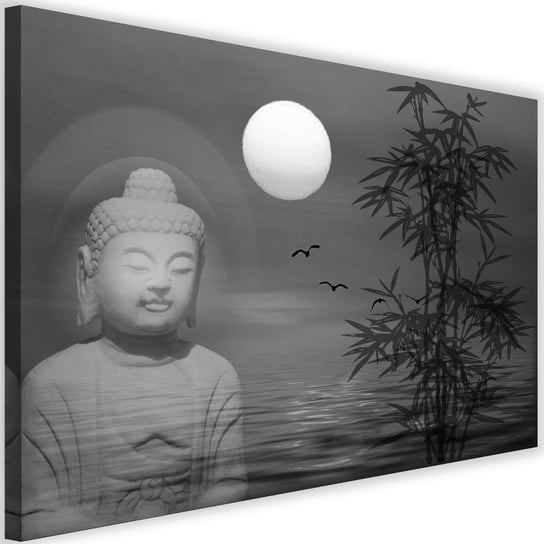 Obraz na płótnie Canvas FEEBY, Budda nad morzem o zachodzie 3, 120x80 cm Feeby