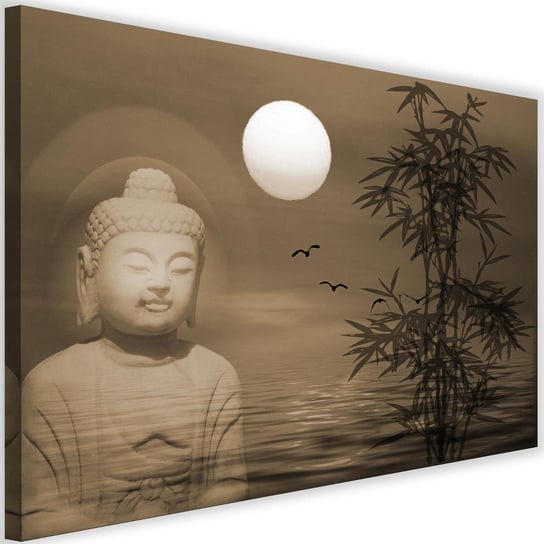 Obraz na płótnie Canvas FEEBY, Budda nad morzem o zachodzie 4, 60x40 cm Feeby