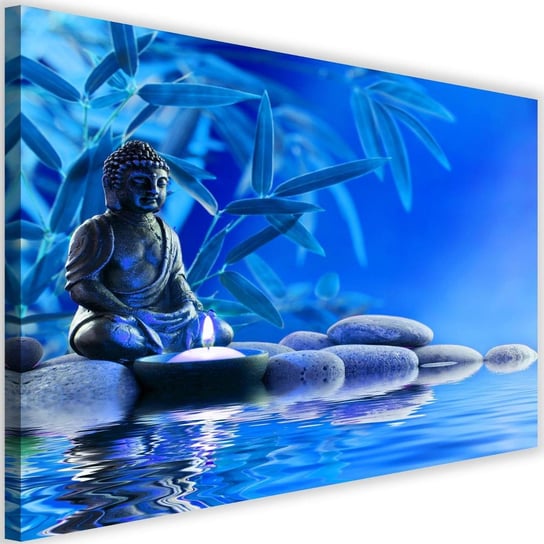 Obraz na płótnie Canvas FEEBY, Budda nad wodą na kamieniach, 120x80 cm Feeby