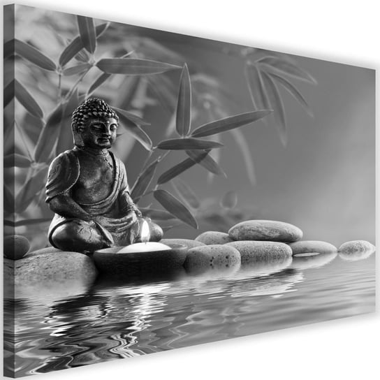 Obraz na płótnie Canvas FEEBY, Budda nad wodą na kamieniach 3, 120x80 cm Feeby