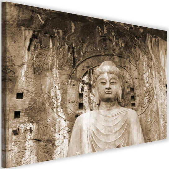Obraz na płótnie Canvas FEEBY, Budda przed murami świątyni, 120x80 cm Feeby