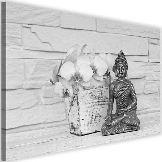 Obraz na płótnie Canvas FEEBY, Budda z kwiatkiem, 120x80 cm Feeby