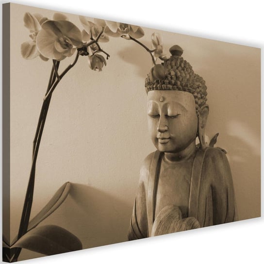 Obraz na płótnie Canvas FEEBY, Budda z orchideą, 60x40 cm Feeby