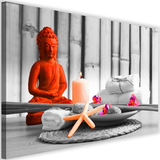 Obraz na płótnie Canvas FEEBY, Budda ze świeczką 2, 90x60 cm Feeby