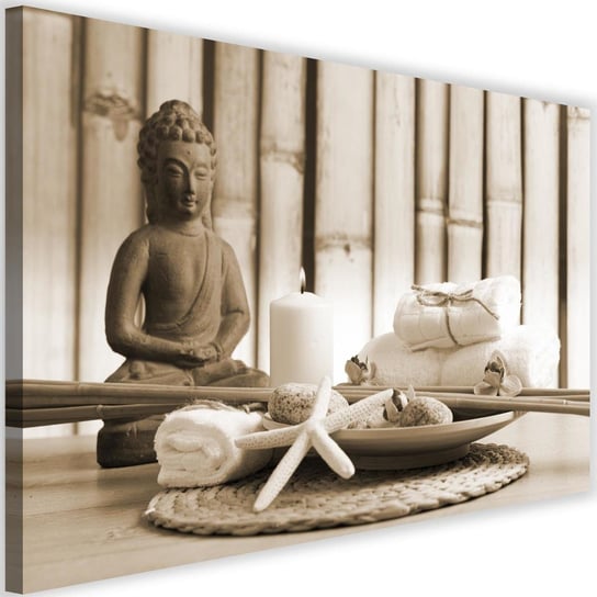 Obraz na płótnie Canvas FEEBY, Budda ze świeczką 4, 120x80 cm Feeby