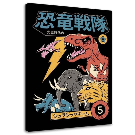 Obraz na płótnie Canvas FEEBY, Dinozaury anime, 40x60 cm Feeby