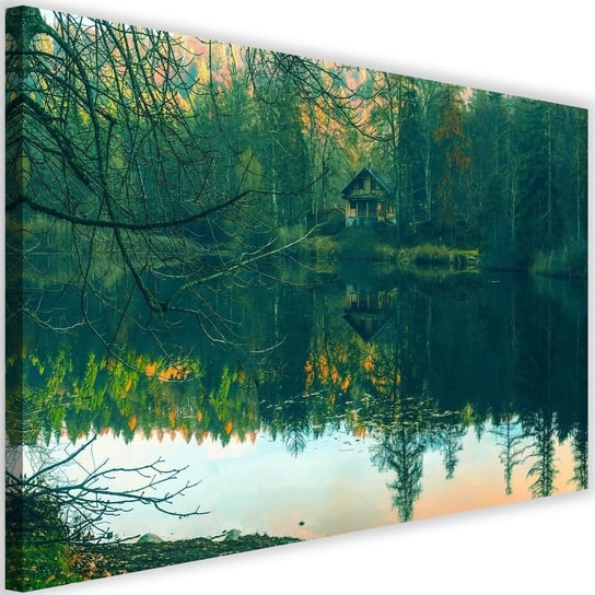 Obraz na płótnie Canvas FEEBY, Dom nad jeziorem, 120x80 cm Feeby