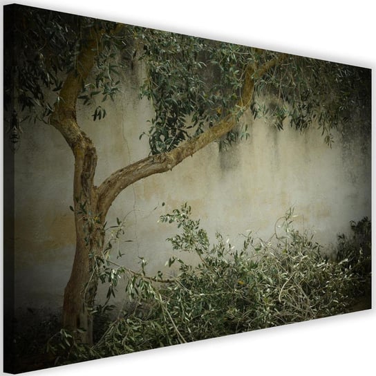Obraz na płótnie Canvas FEEBY, Drzewo przy ścianie, 120x80 cm Feeby